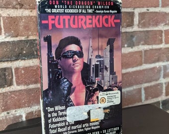 Vintage VHS Futurekick 1980s 1990s 1991 Cult Classic Movie Futuristic Kickboxing Movie Starring Christopher Penn and Don The Dragon Wilson