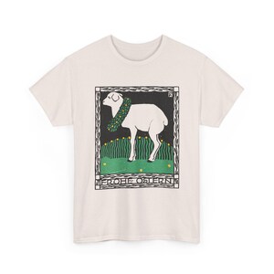 josef von diveky happy easter (frohe ostern) color lithograph lamb 1909 graphic tshirt Ice Grey