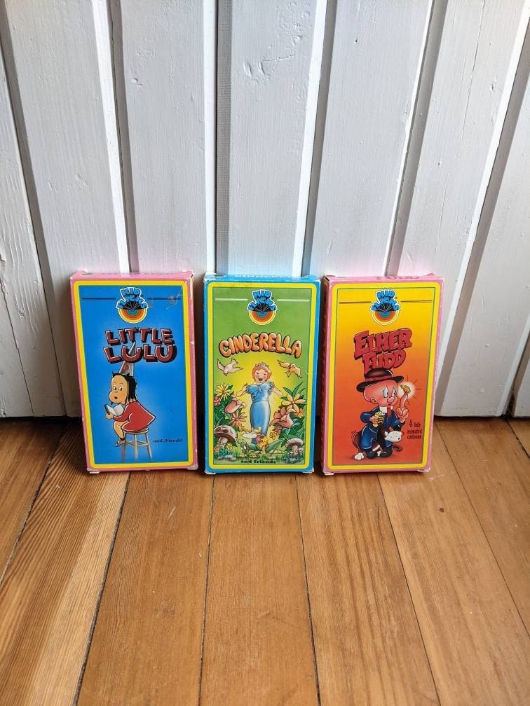 THREE Vintage VHS Movies 1980s Kid Flicks Classic Cartoons a