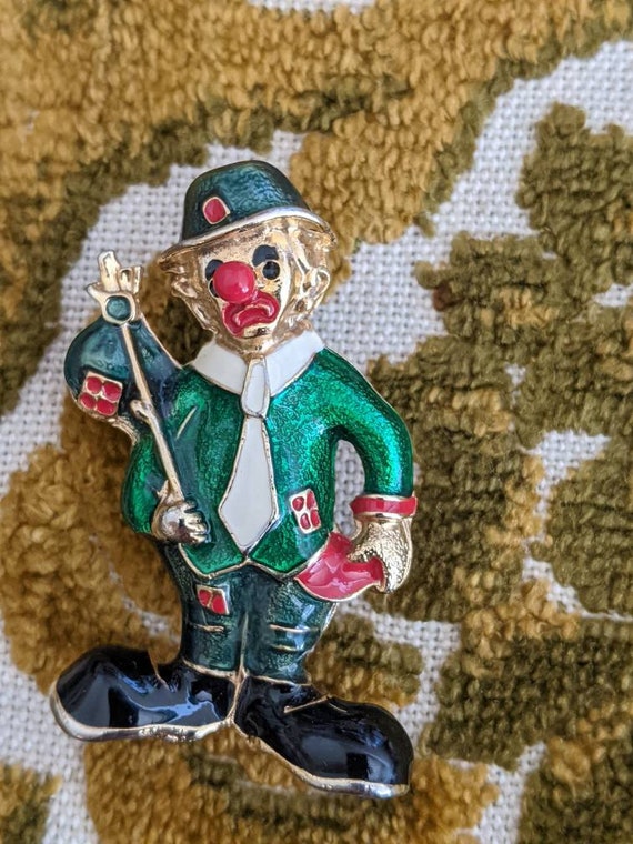Vintage 1990s Sad Hobo Clown With Bindle Enamel Brooch 3D - Etsy