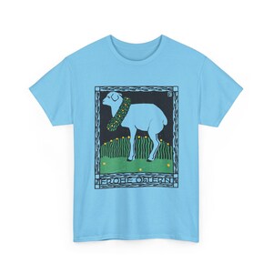 josef von diveky happy easter (frohe ostern) color lithograph lamb 1909 graphic tshirt Sky