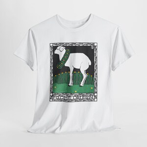 josef von diveky happy easter (frohe ostern) color lithograph lamb 1909 graphic tshirt image 15