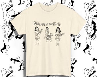 Koszulka z rysunkiem fan artu „Filozofia świata” Shaggsa