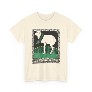 josef von diveky happy easter (frohe ostern) color lithograph lamb 1909 graphic tshirt Natural