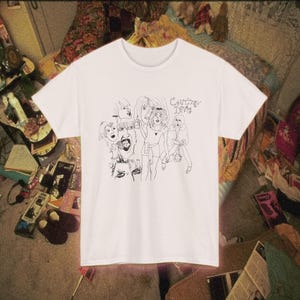 Camiseta con boceto de fan art de Courtney Love