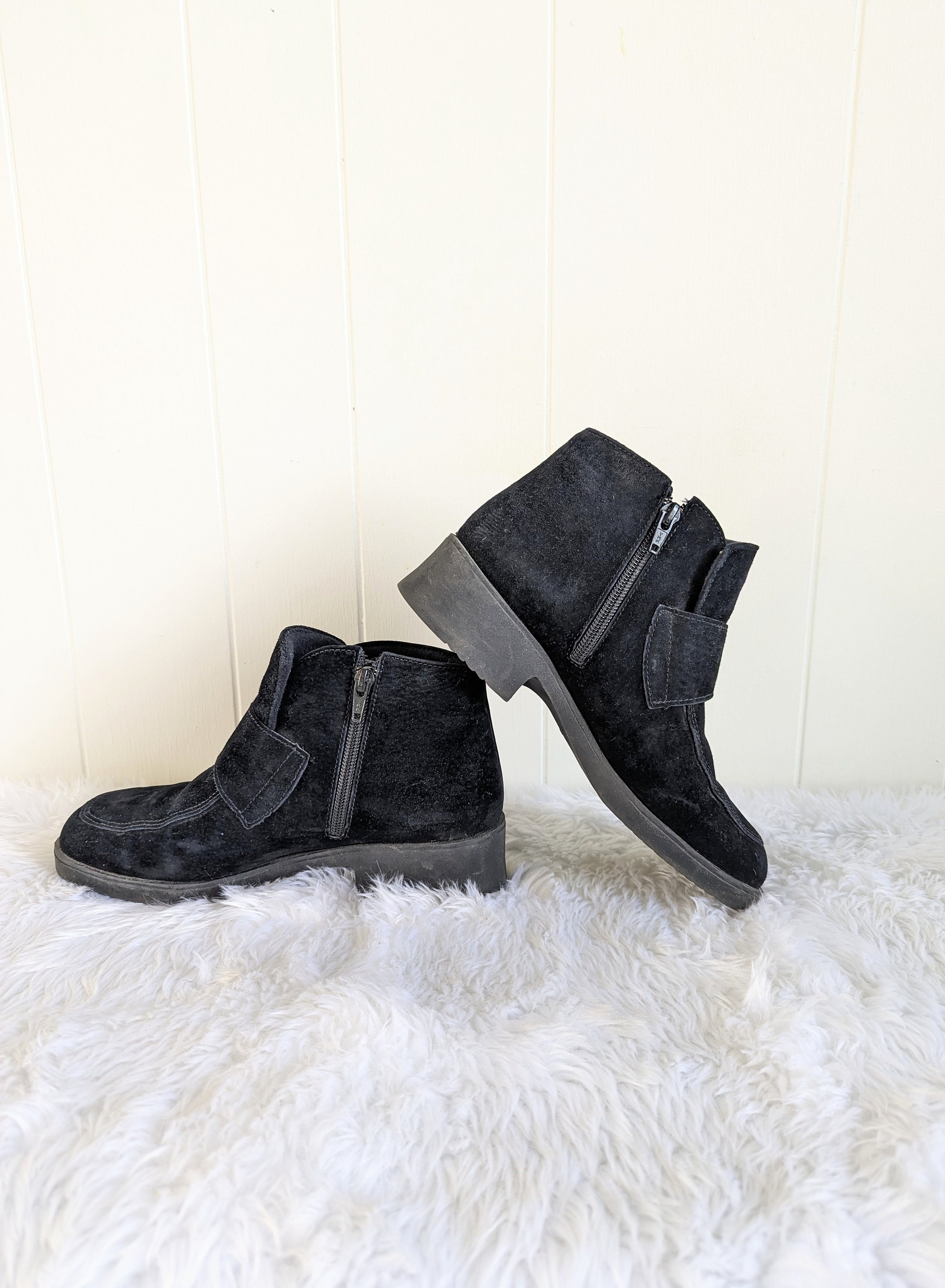 Bottes à Talons Hush Puppies En Cuir Et Daim Marron - Pointure 42, état Comme Neuf - Bout Rond
