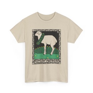 josef von diveky happy easter (frohe ostern) color lithograph lamb 1909 graphic tshirt Sand