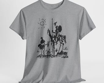 1950s pablo picasso don quixote illustration tshirt