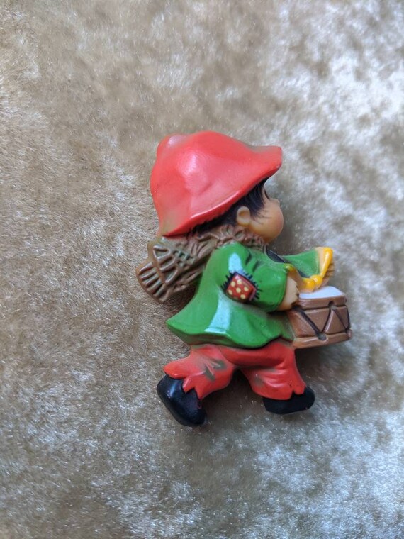 Vintage 1970s Little Drummer Boy Brooch Festive C… - image 7