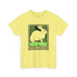 josef von diveky happy easter (frohe ostern) color lithograph bunny 1909 graphic tshirt Cornsilk
