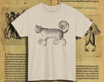 Camiseta Spiral Cat: Ilustração de 1609 'Monstrorum Historia'