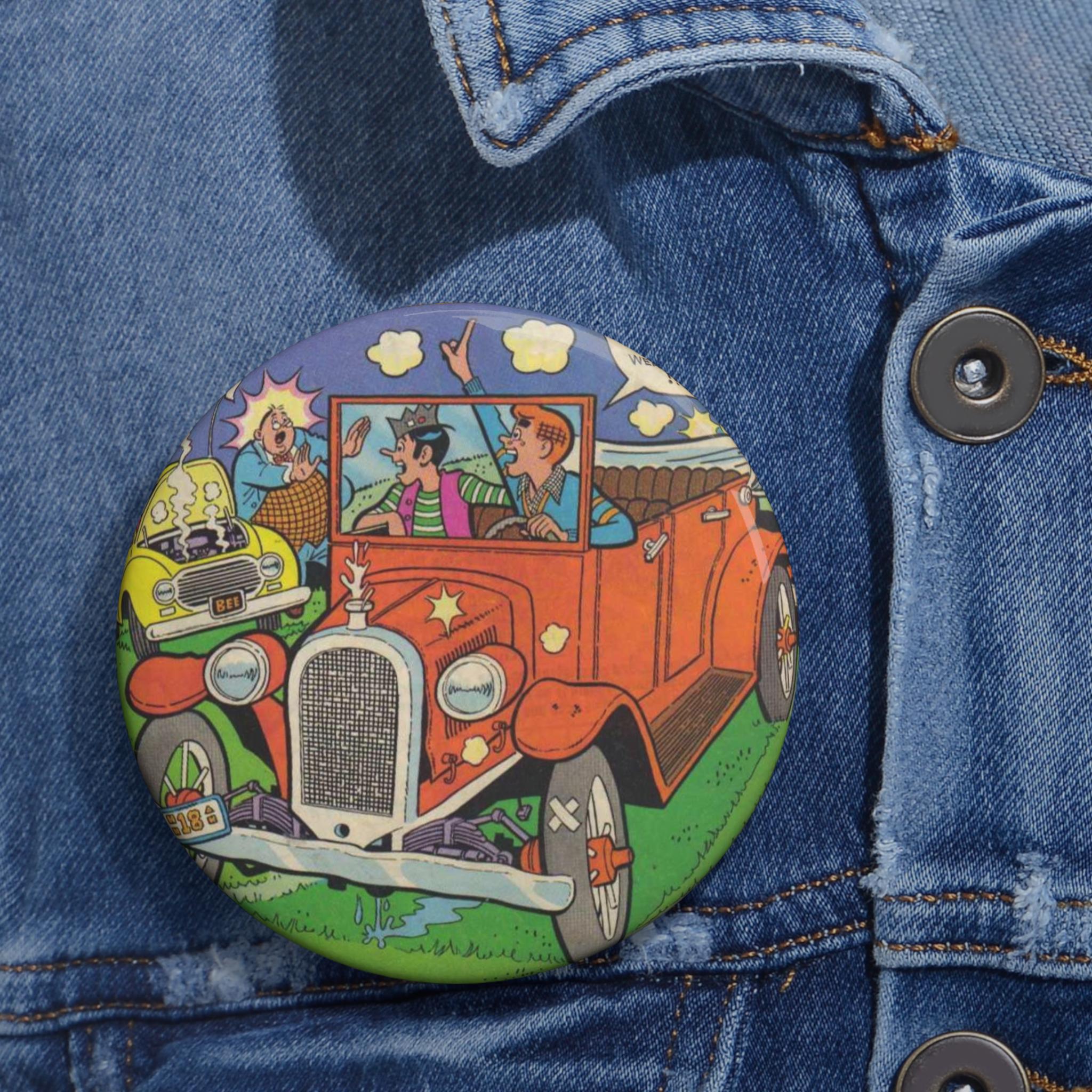 Archie and His Jalopy Pin Button - Etsy