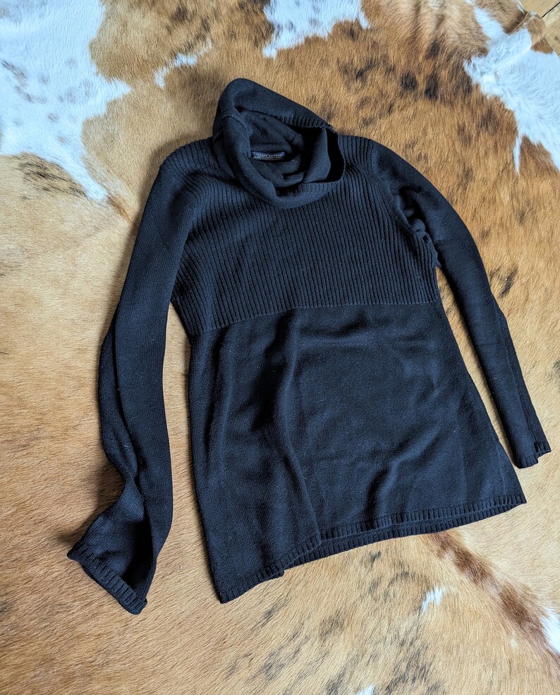 Black Cowl Neck Banana Republic Sweater Luxury Cashmere Blend Size ...