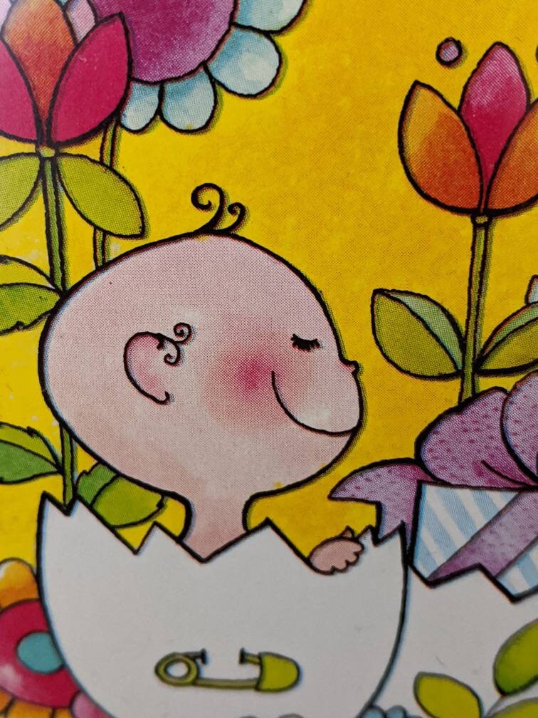 Vintage 1980s 80s Thank You Card Baby Shower Made in