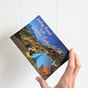 Carte postale vintage 1993 des Looney Toons « Retour à la nature » dans les montagnes Rocheuses avec Daffy Duck