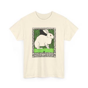 josef von diveky happy easter (frohe ostern) color lithograph bunny 1909 graphic tshirt Natural