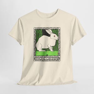 josef von diveky happy easter (frohe ostern) color lithograph bunny 1909 graphic tshirt image 1