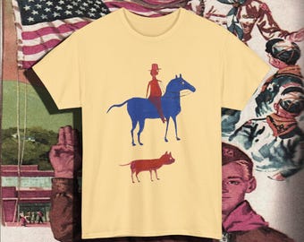 red man on a blue horse 1939 bill traylor graphic