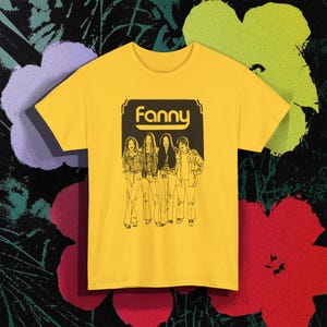 Camiseta con póster del show de la banda estadounidense de rock and roll FANNY de los años 70