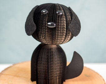 Literary Pup Book Art: Upcycled Book Page Dog Decor