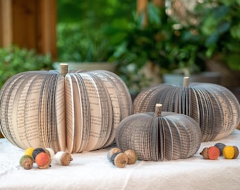 Fall Decor Book Pumpkins Thanksgiving Table Decor for Halloween Book Themed