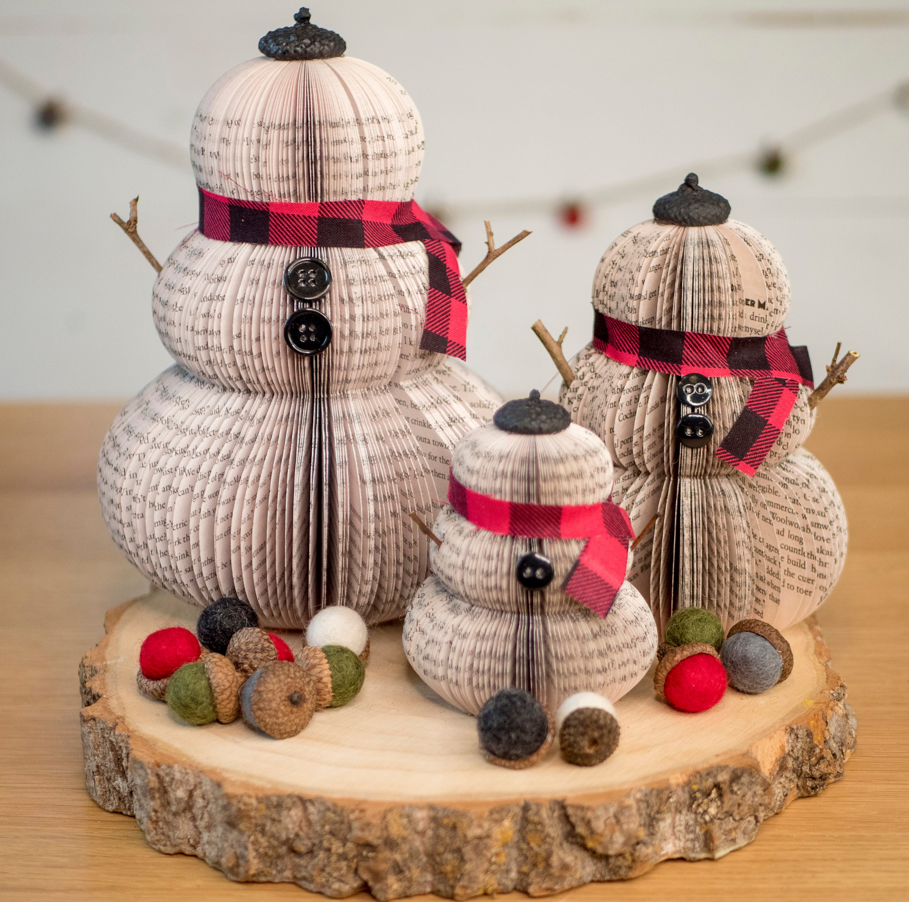 Book Snowman-Christmas Decor-Holiday Decor-Christmas Decoration-Christmas Gifts-Book Exchange-Winter Decor-Teacher Gift-Gift for Mom