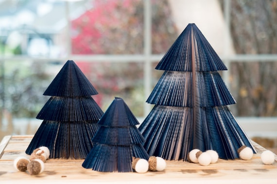 Christmas Decor Book Trees Holiday Decor Gift Book Themed Teacher Christmas Gifts