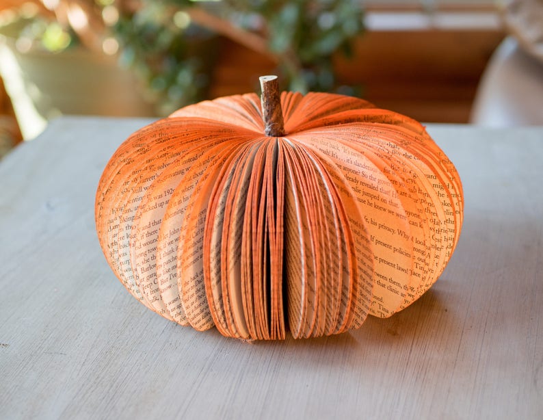 Book Pumpkins-Fall Decor-Thanksgiving Table Decor-Halloween Decor-Thanksgiving Decor-Fall Pumpkin-Autumn Decor-Cottage Core Decor image 2
