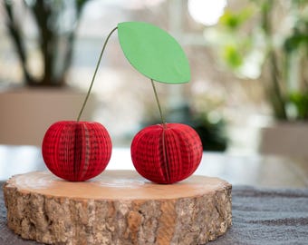 Book Cherries: Handmade Literary Gift, Summer Table Decor