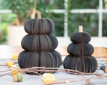 Pumpkin Stacks Fall Decor Spooky Centerpiece Halloween Table-Upcycled Bookish Gift