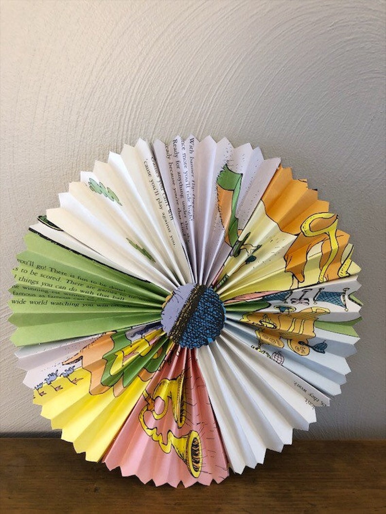 Oh the Places Paper Fans-small-Oh the Places Rosettes-Oh the Places Pinwheels-Oh the Places You/'ll Go Baby Shower