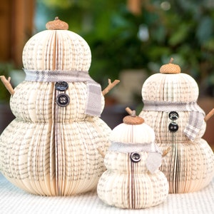 Book Snowman Christmas Decor Holiday Gifts Book Exchange Gift for Teacher Christmas