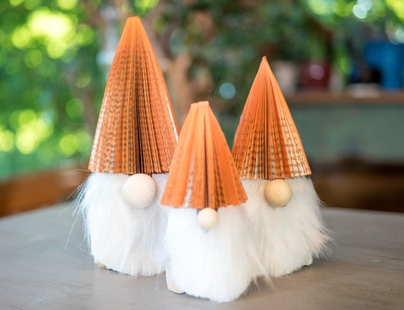Gnome Fall Decor Halloween Gift for Book Lover Gnome Christmas Gift