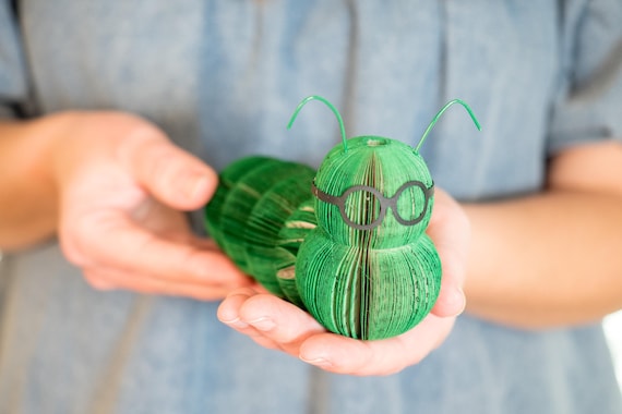 Bookworm Bookish Gift Literary Lover Garden Lover Gifts Summer Bugs Bookworm Gifts Librarian