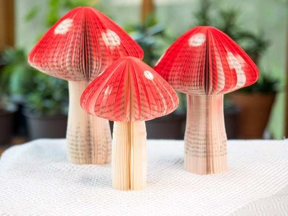 Mushroom Decor Book Themed Gift Woodland Nursery Decor Mushroom Party Decor