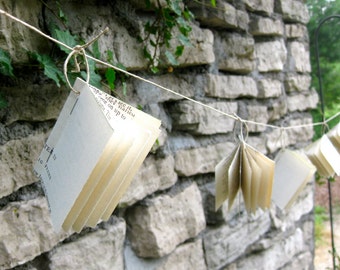 Mini Book Garland-8 ft-Wedding Decor-Wedding Garland-Home Decor-Bunting-Book Garland-Paper Garland-Teacher Classroom