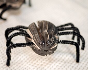 Creepy Book Spider: Halloween Table Decor, Fall Gift