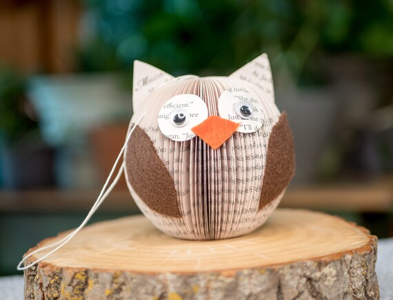 Christmas Woodland Owl Ornament Baby's First Christmas Gift for Book Lover