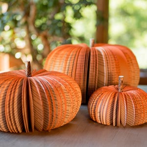 Paper Book Pumpkins-Halloween Decoration-Pumpkin Decor-Book Pumpkins-Fall Decor-Thanksgiving Decor-Fall Pumpkin-Thanksgiving Table Decor
