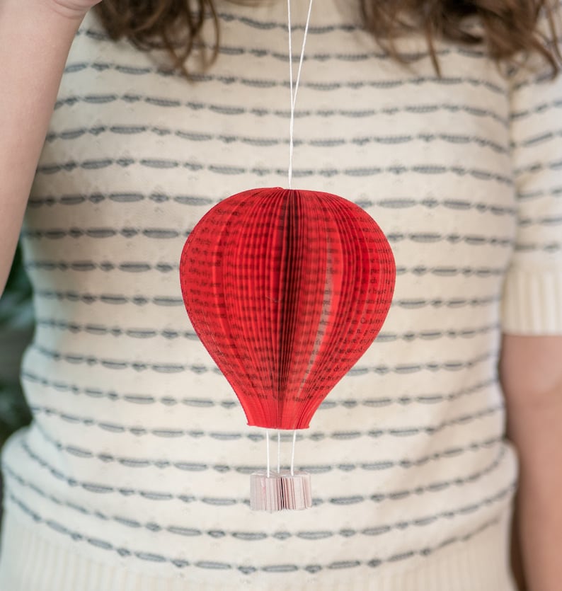 Hot Air Balloon Christmas Ornament-Hot Air Balloon Gift-Adventure Ornament-Kids Ornament-Christmas Ornament image 3