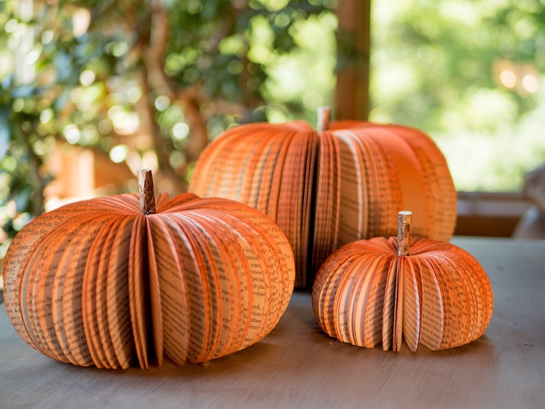 Book Pumpkins-Fall Decor-Thanksgiving Table Decor-Halloween Decor-Thanksgiving Decor-Fall Pumpkin-Autumn Decor-Cottage Core Decor 