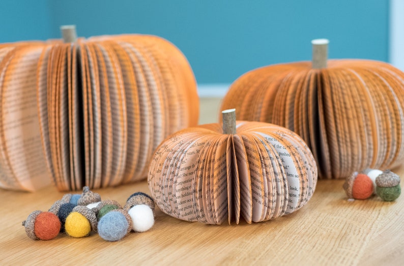 Book Pumpkins-Fall Decor-Thanksgiving Table Decor-Halloween Decor-Thanksgiving Decor-Fall Pumpkin-Autumn Decor-Cottage Core Decor image 9