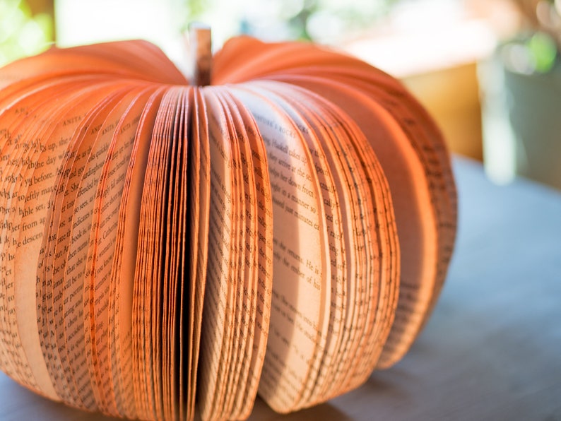 Book Pumpkins-Fall Decor-Thanksgiving Table Decor-Halloween Decor-Thanksgiving Decor-Fall Pumpkin-Autumn Decor-Cottage Core Decor image 4