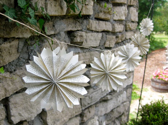 Book Theme Party Decor Paper Garland for Baby Shower Literary Themed Wedding Decor