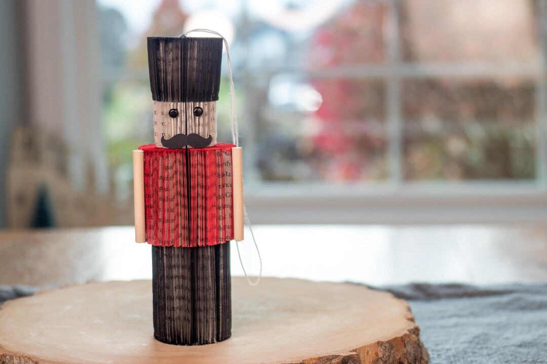 Nutcracker Decor Christmas Literary Gift for Book Lover Holiday Decor