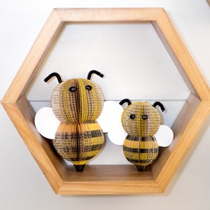 Mama and Baby Bee-Cottage Core-Bee Decor-Tiered Tray Decor-Honey Bee Decor-Bee Themed Baby Shower-Bumble Bee Decor-Hive Decor-Tiny Bees