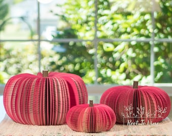 Pink Book Pumpkins: Spooky Halloween Fall Decor