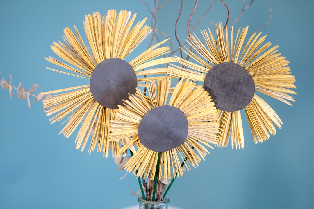 Paper Flower Anniversary Gift Sunflower Decor Mothers Day Gift for Her