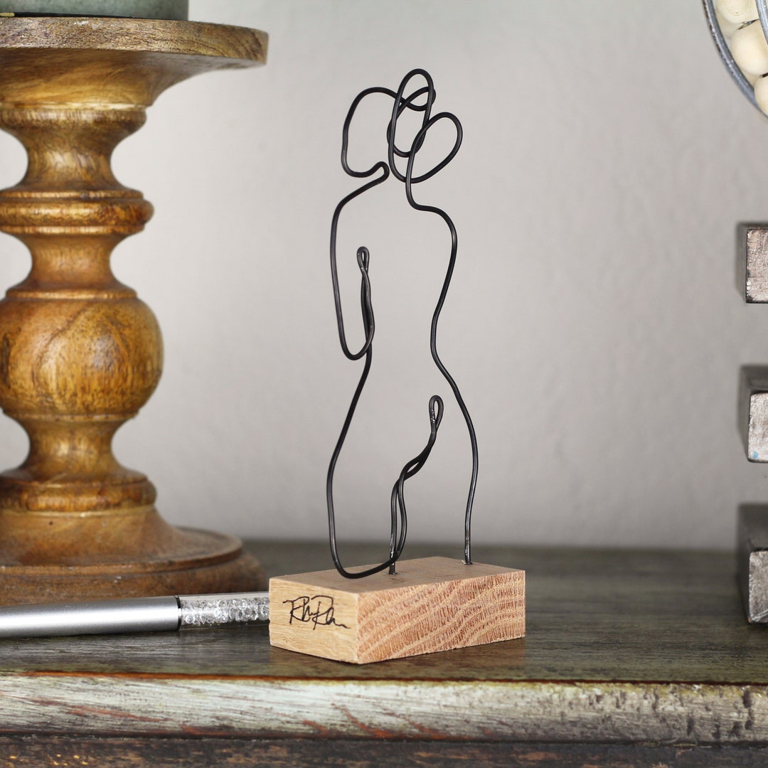 Mini Wire Sculpture Handmade Sculpture Figure Art Body Etsy