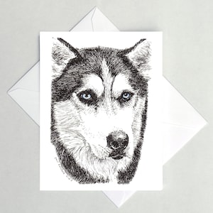 Cartes de correspondance de chien husky